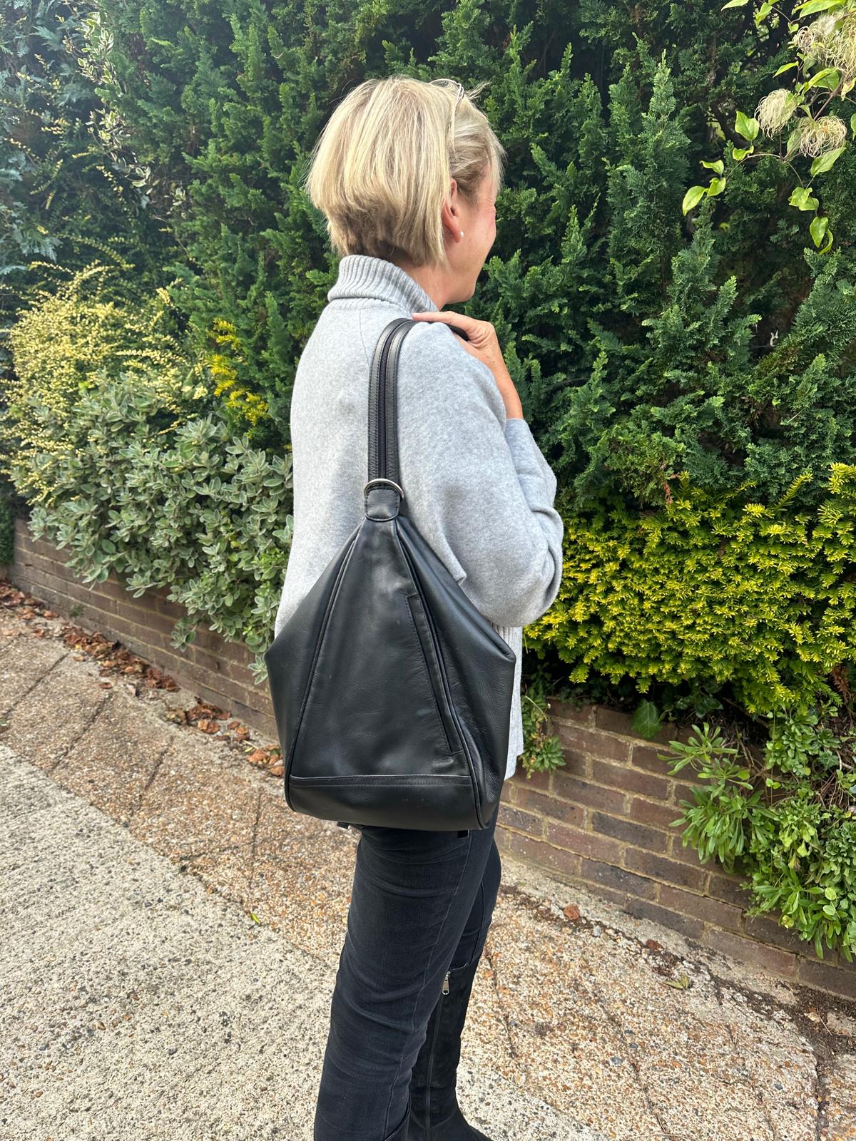 East Born Bags Black Leather Secure Travel Over Shoulder