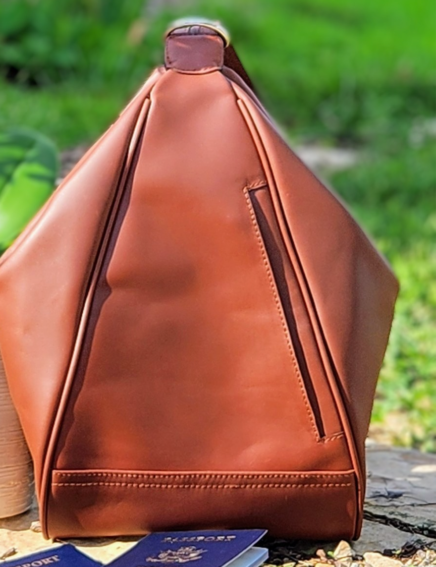 East Born Tan Leather Secure Travel Bag