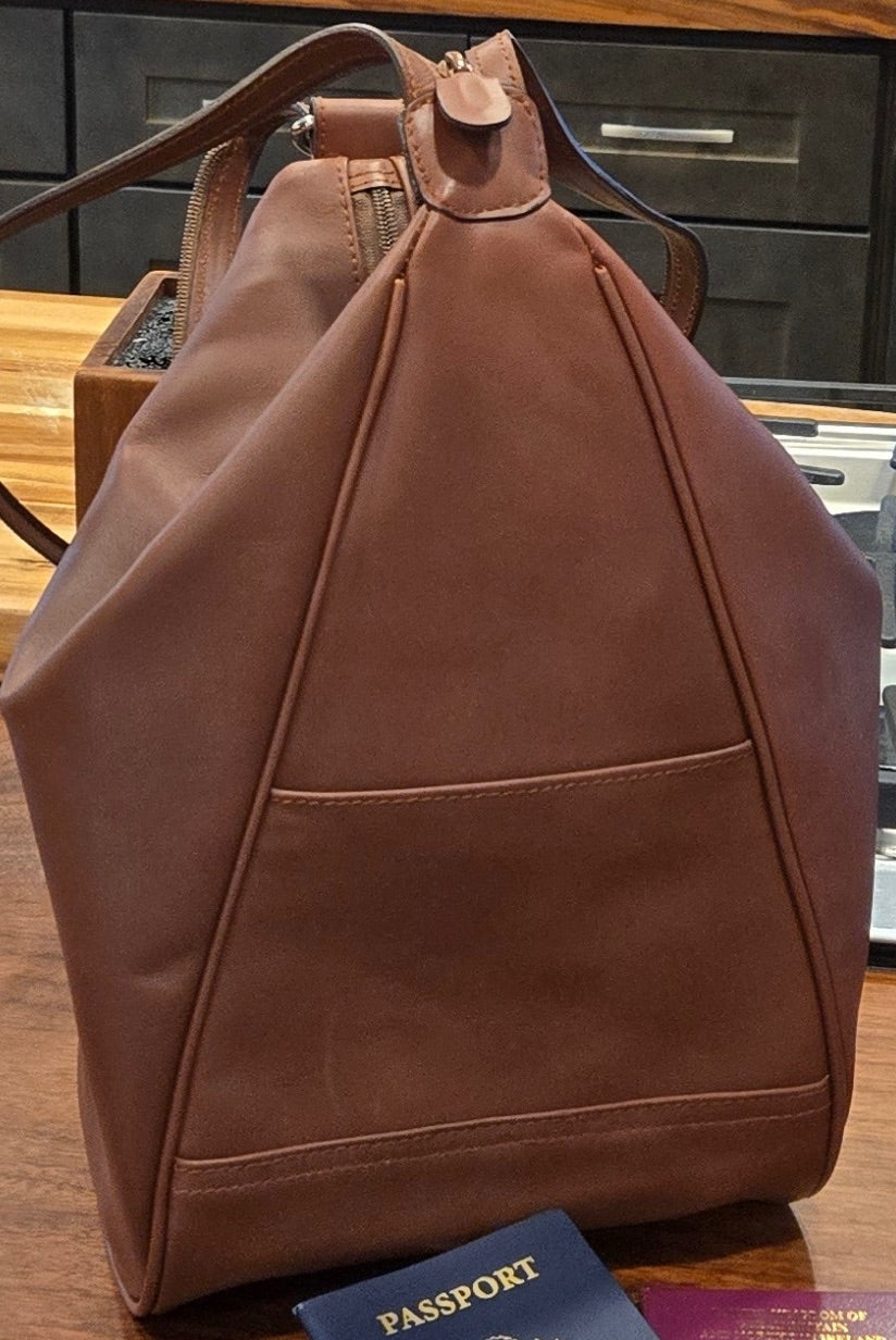 East_Born_Travel_Bag_Tan_Leather_Horizontal_Pocket