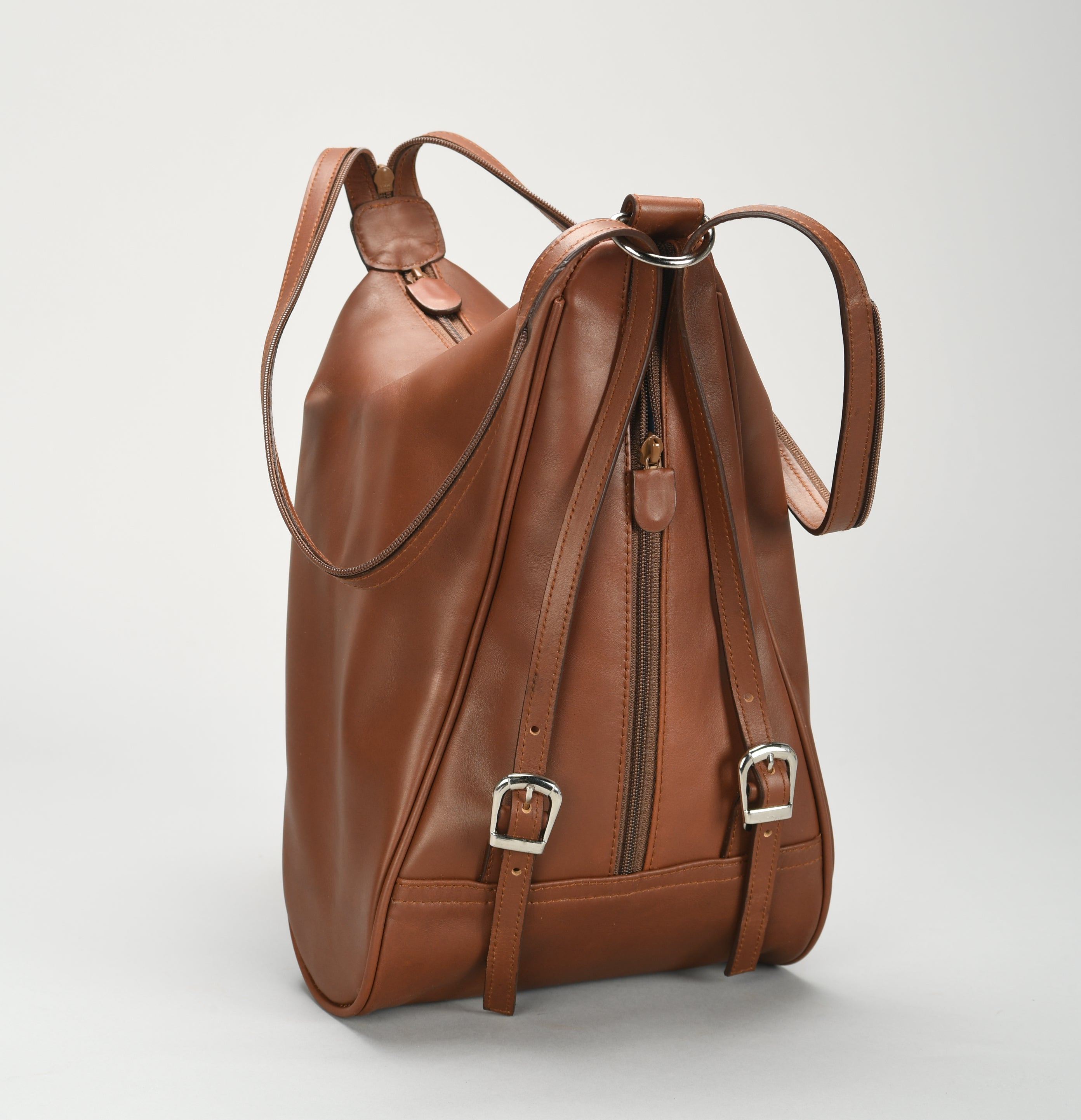 EastbornLeatherSecureTravelBagTan